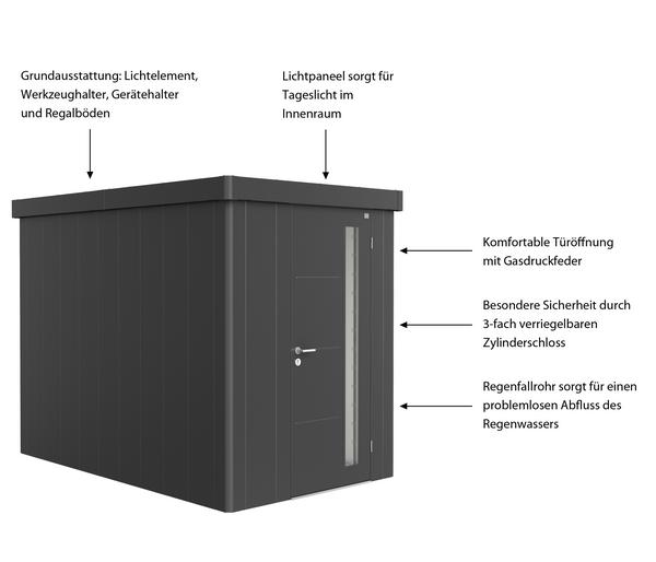 Biohort Gerätehaus Neo 3A, ca. B180/H222/T292