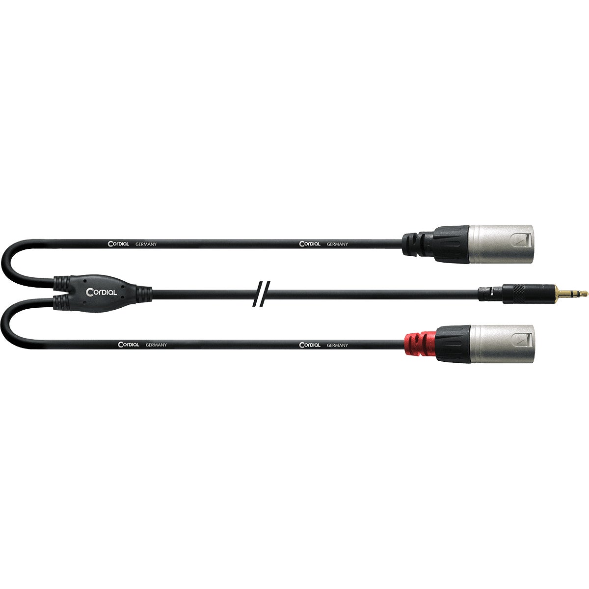 Cordial CFY1.8WMM Intro verloopkabel 3.5mm TRS jack - 2x XLR 1.8m zwart