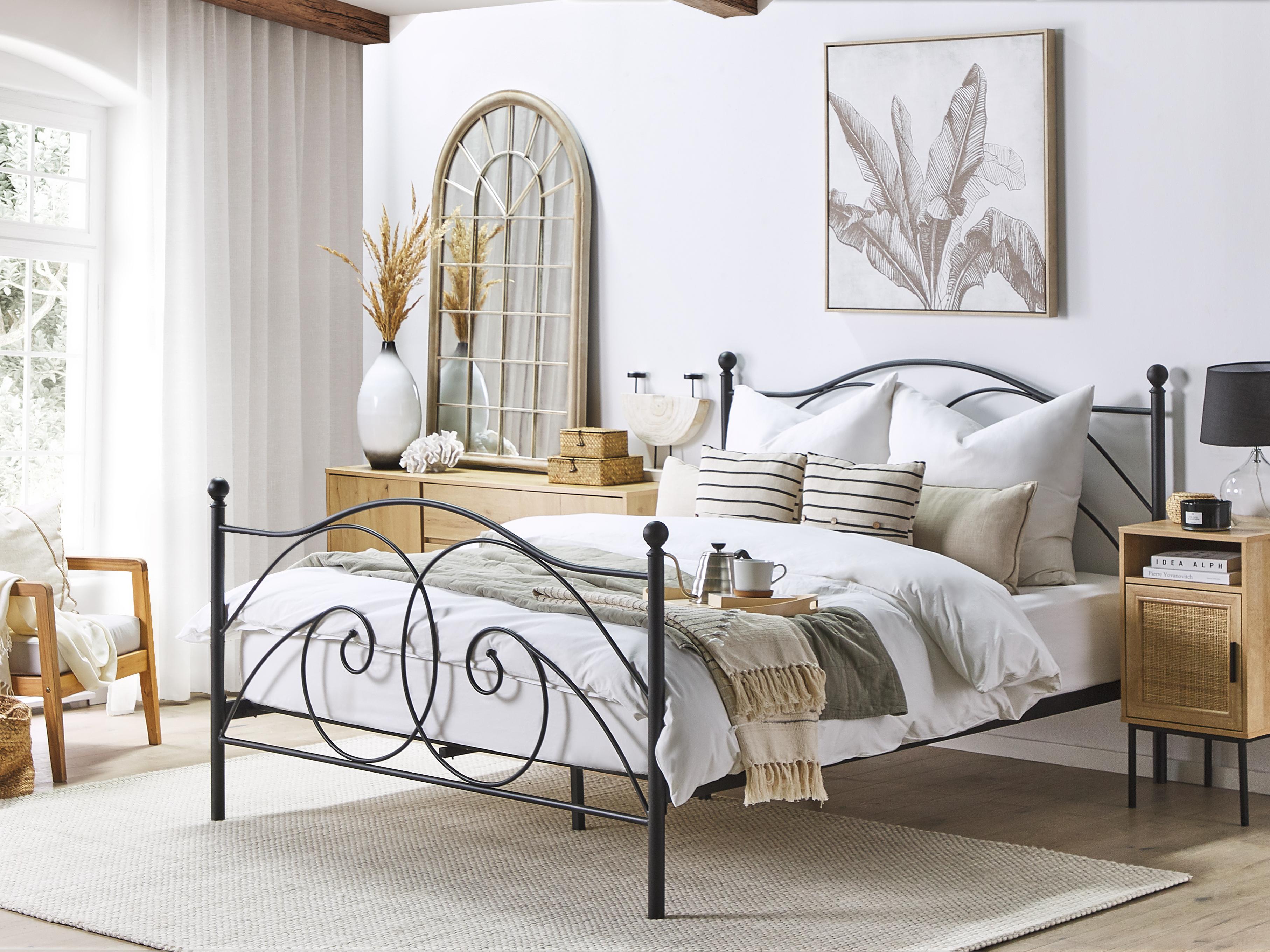 Bed Metaal DINARD 160 x 200 cm Zwart