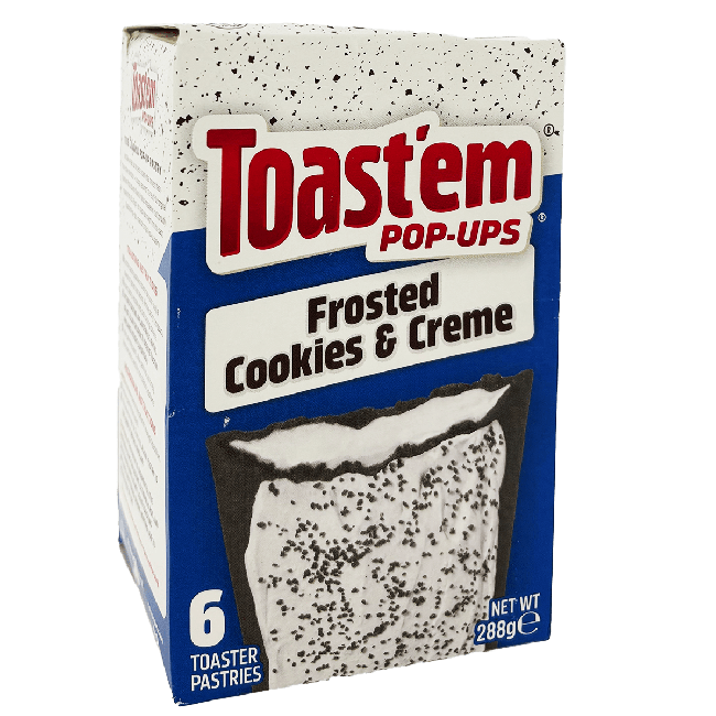 Toastem Pop Ups Broodrooster Gebakjes Cookies & Creme Smaak 288g