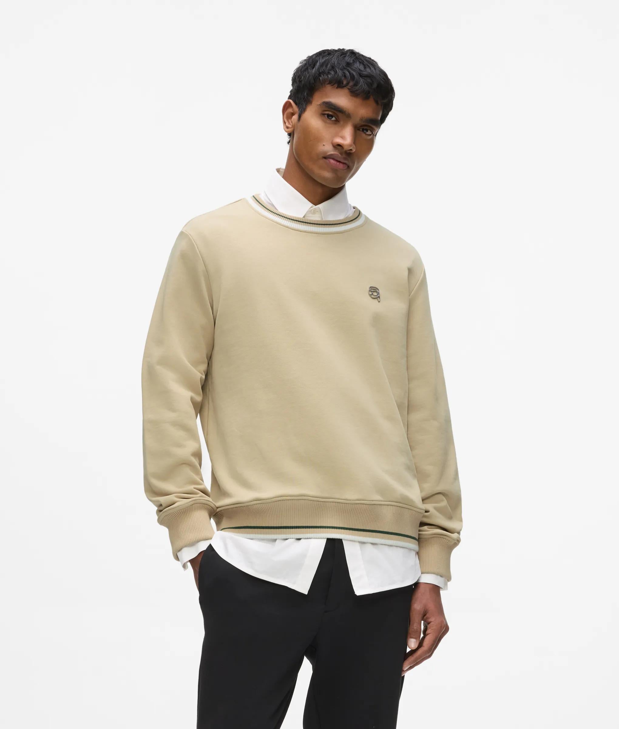 Ikon sweatshirt met streepdetail