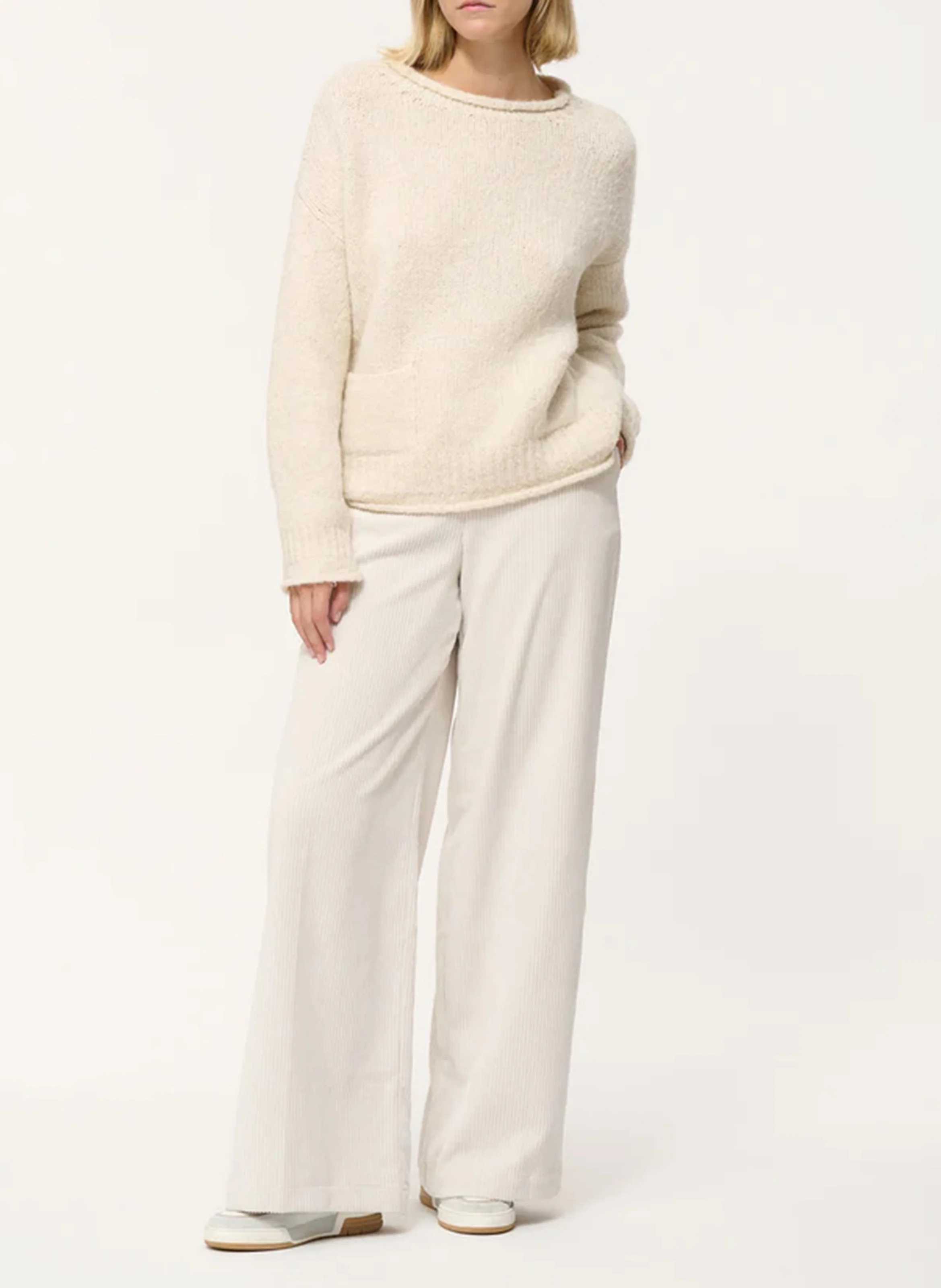 Pull oversize en maille mousseuse épaisse | Blanc