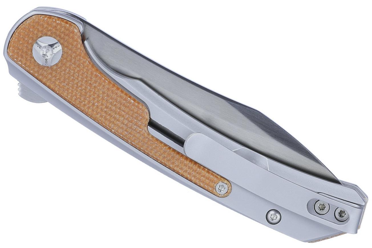 CRKT Padawan 6070 Brown Micarta zakmes, Pedro Buzetti design