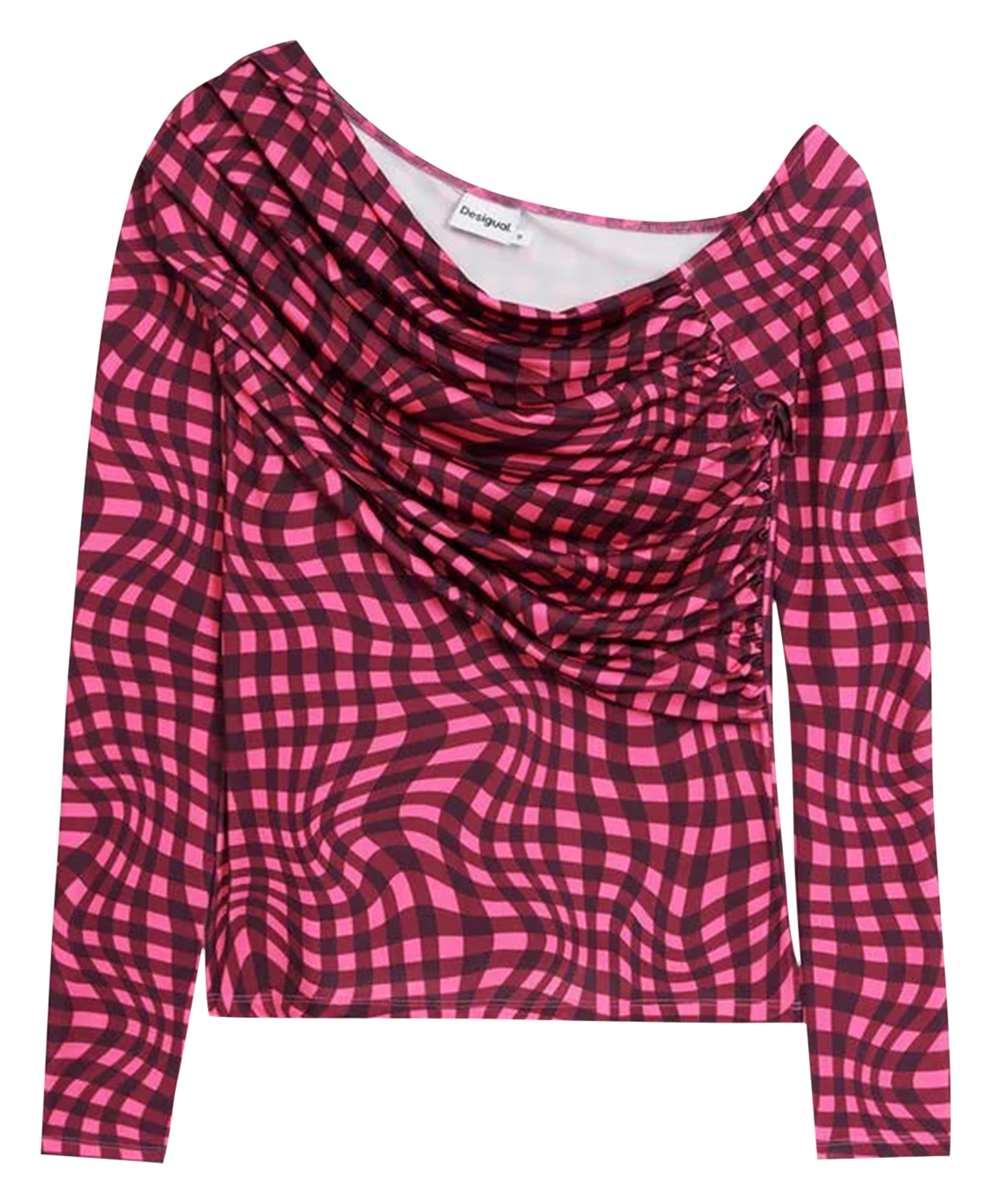Tee-shirt imprimé asymétrique | Rouge