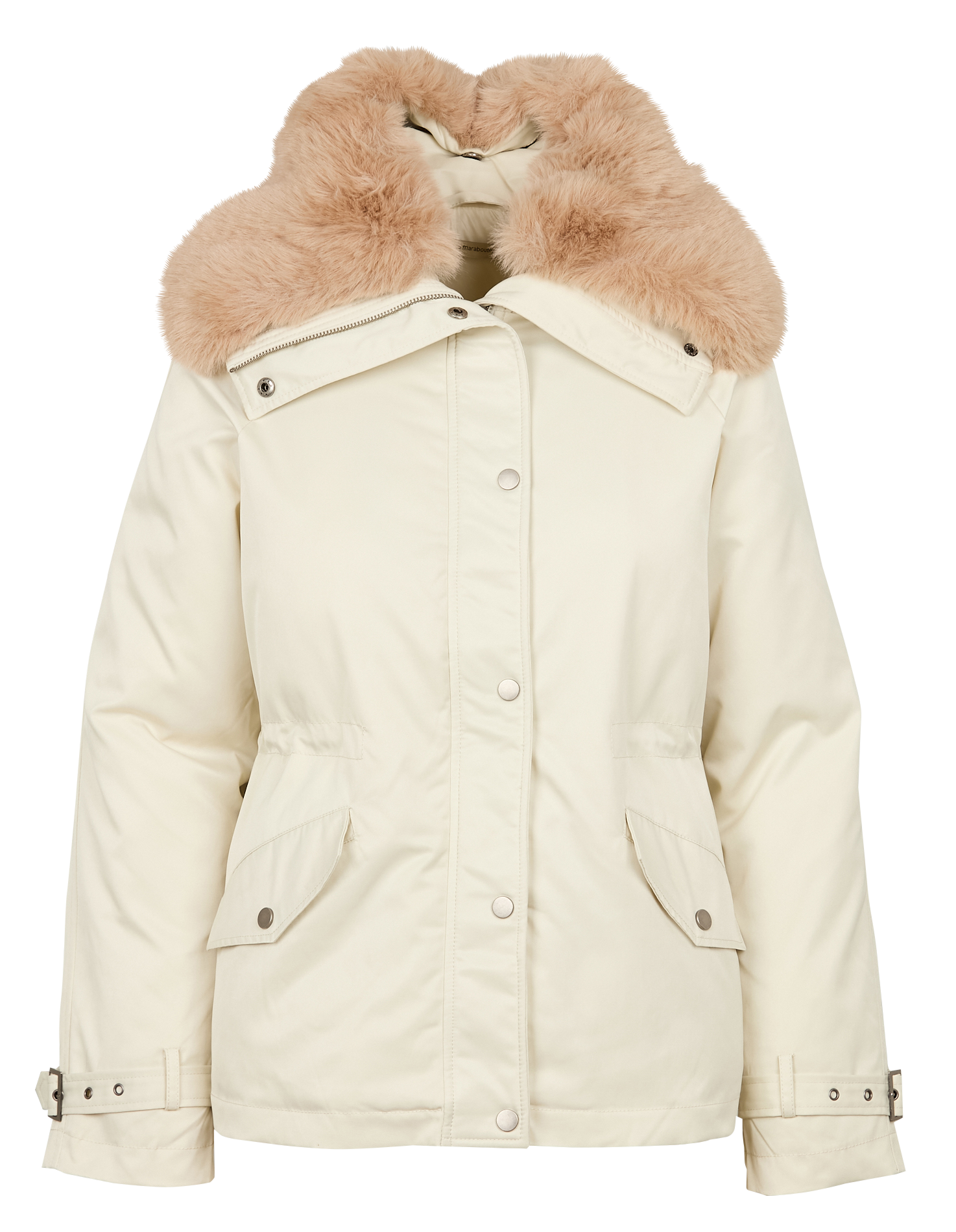 Parka courte à col généreux | Blanc