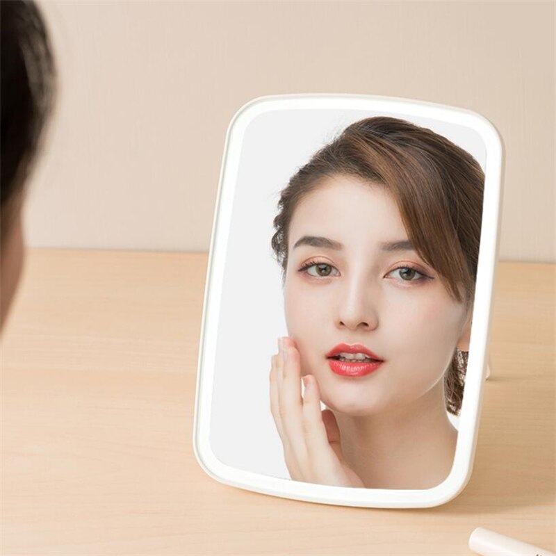 LED Makeup Schminkspiegel Akku Kosmetik Spiegel mit Touch-Sensor - Weiss
