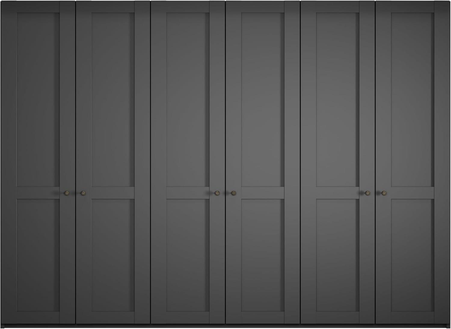 WIEMANN Drehtürenschrank Landhausstil Kleiderschrank 300cm breit, Graphit Dekor, Höhe 216cm, Marlow