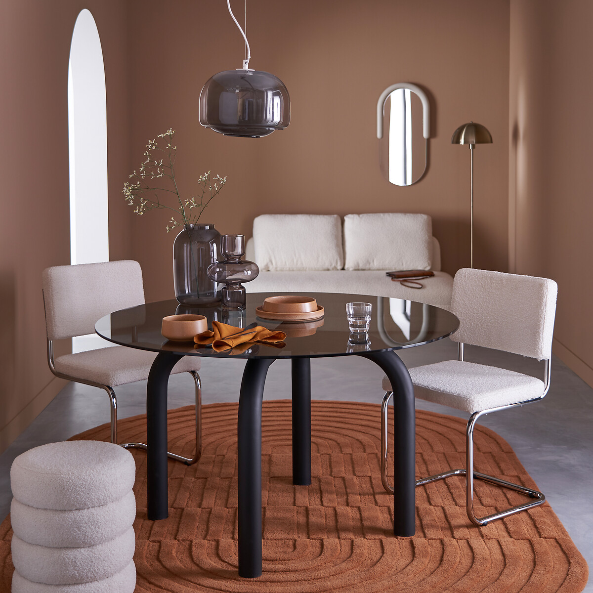 LA REDOUTE INTERIEURS<br>Tapete oval de lã, Malko
