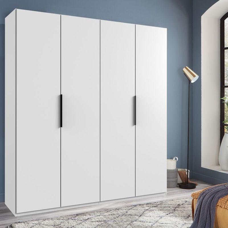 Kledingkast Oss - Hout - Wit - 200x216x58 cm (BxHxD)