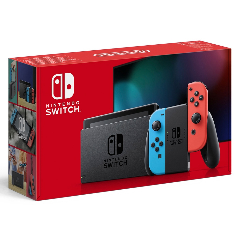 Nintendo Switch Neonrot/Blau mit verbesserter Akkulaufzeit