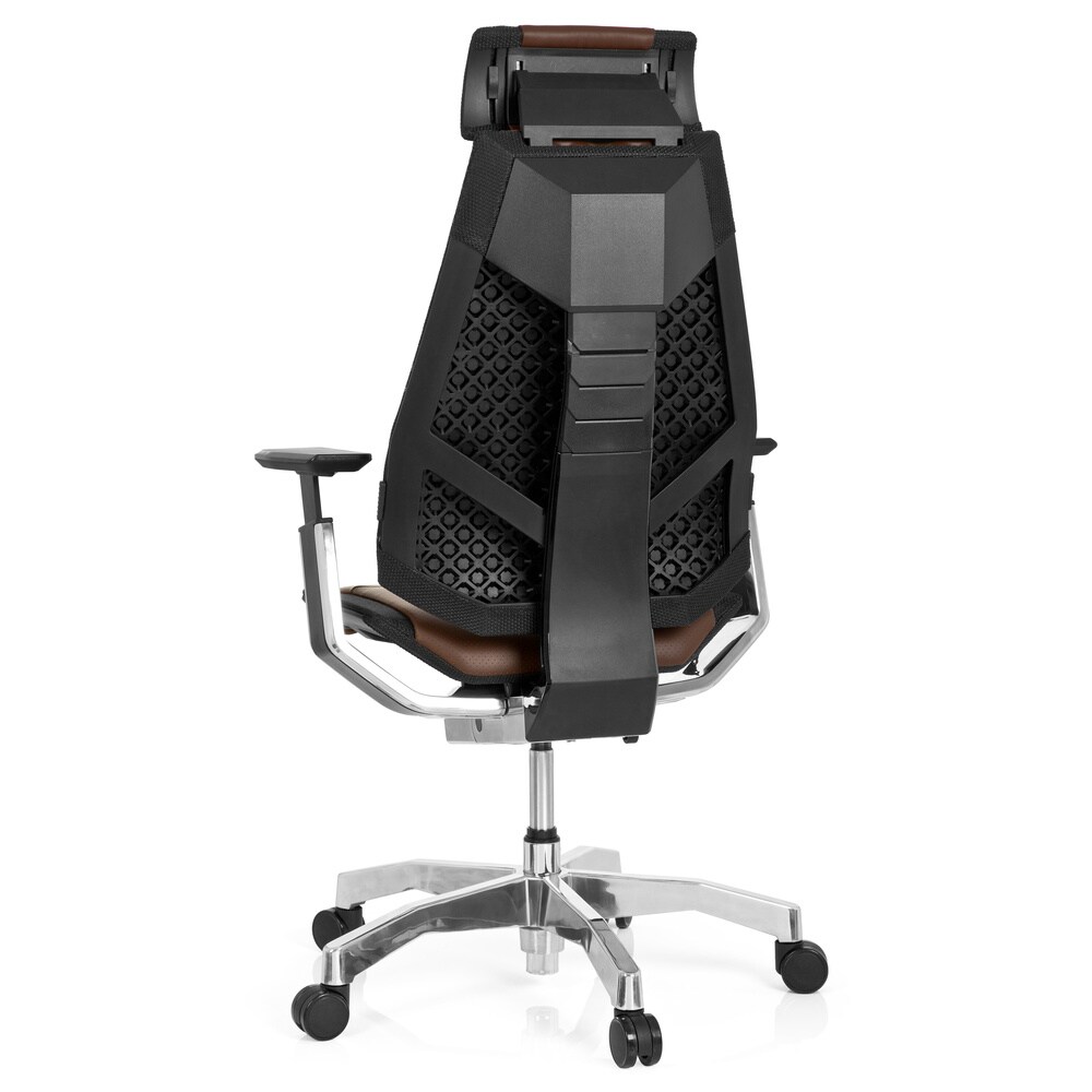 High End Bürostuhl GENIDIA PRO Leder mit Armlehnen hjh OFFICE