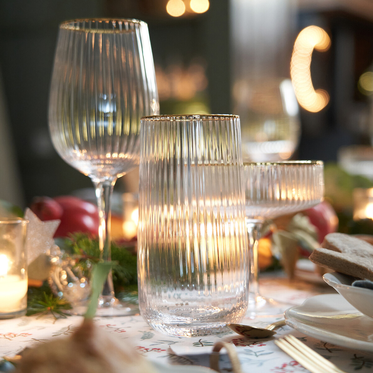 LA REDOUTE INTERIEURS<br>Conjunto de 4 taças de vinho Lurik