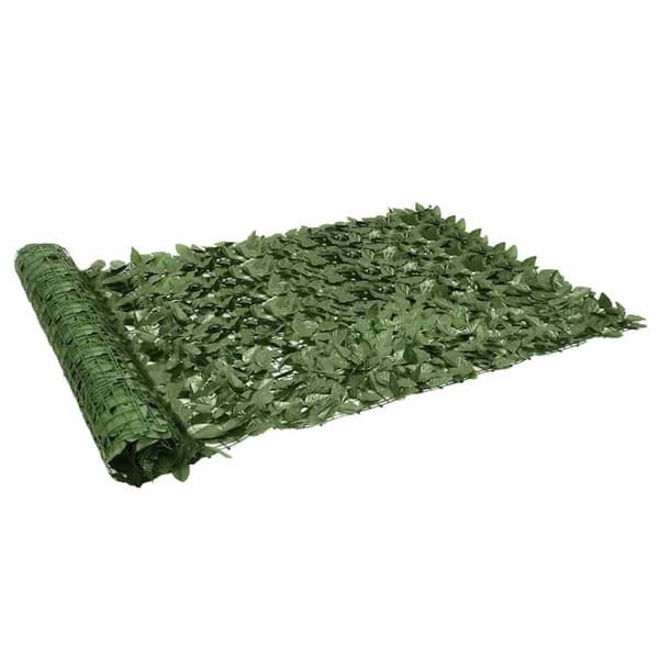 vidaXL Balkongskjerm med mørkegrønne blader 500x150 cm
