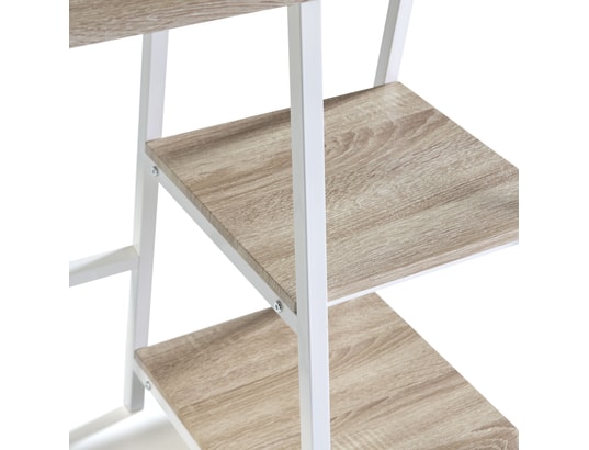 VS VENTA-STOCK - Bureau lisboa blanc, table pour pc, style industriel, 105 cm...