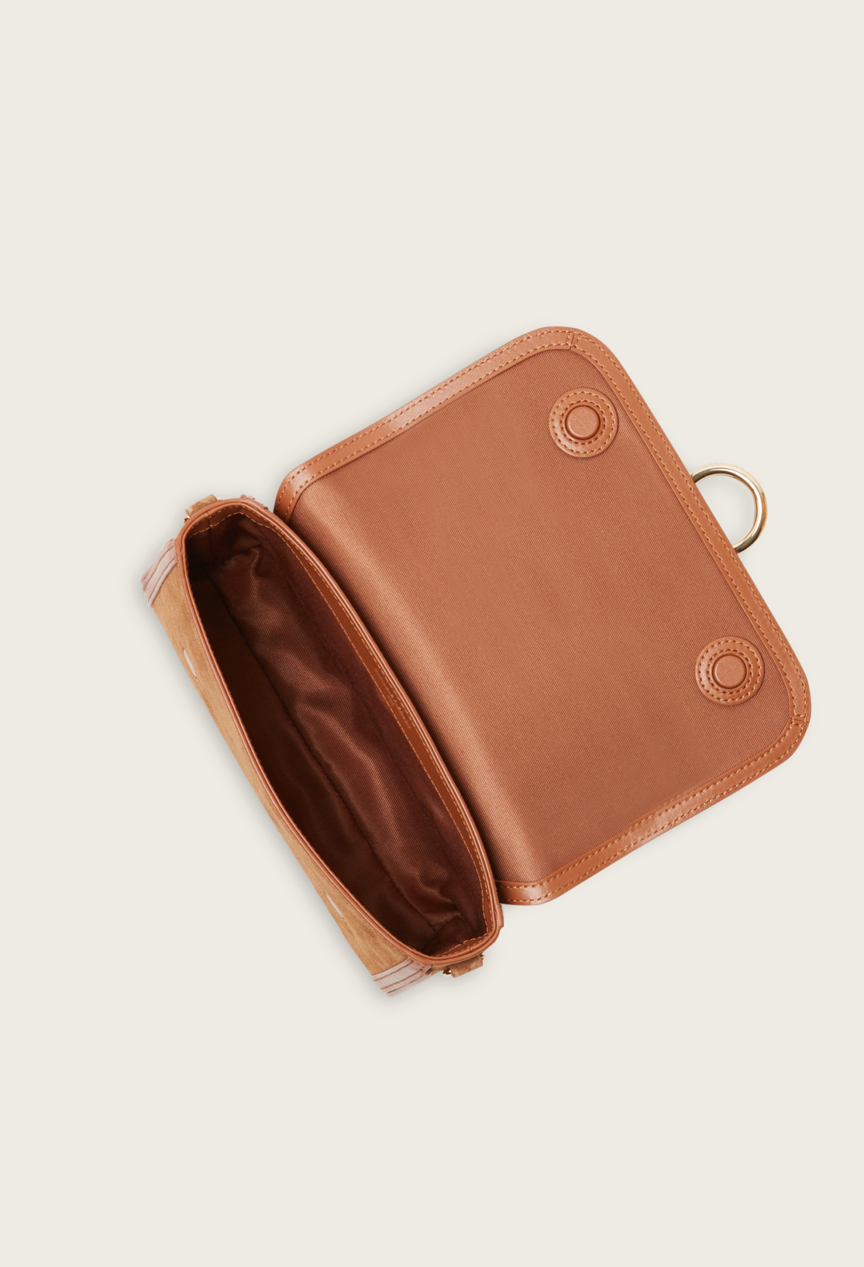 Sac Anoushka cuir su&egrave;de caramel