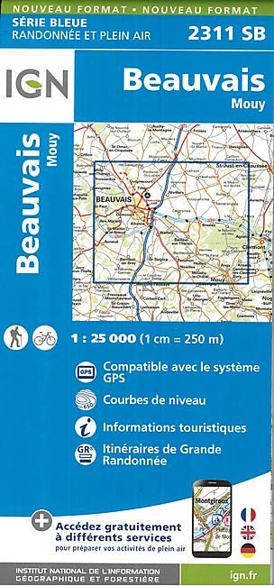 IGN - 2311 SB BEAUVAIS MOUY 1 25 000