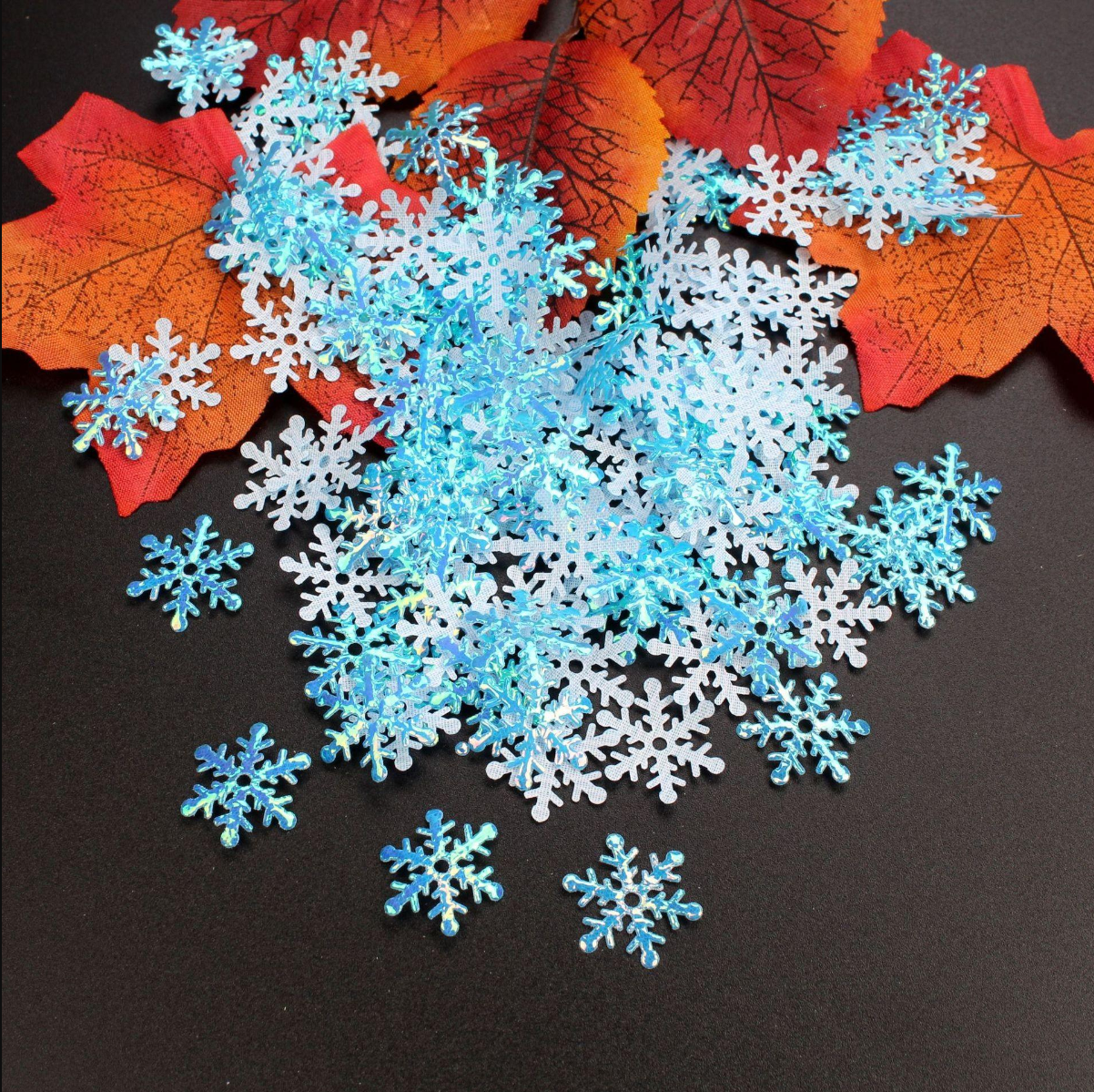 (300er Set) Konfetti Schneeflocken Party Dekoration Streukonfetti Tischdekoration - Blau