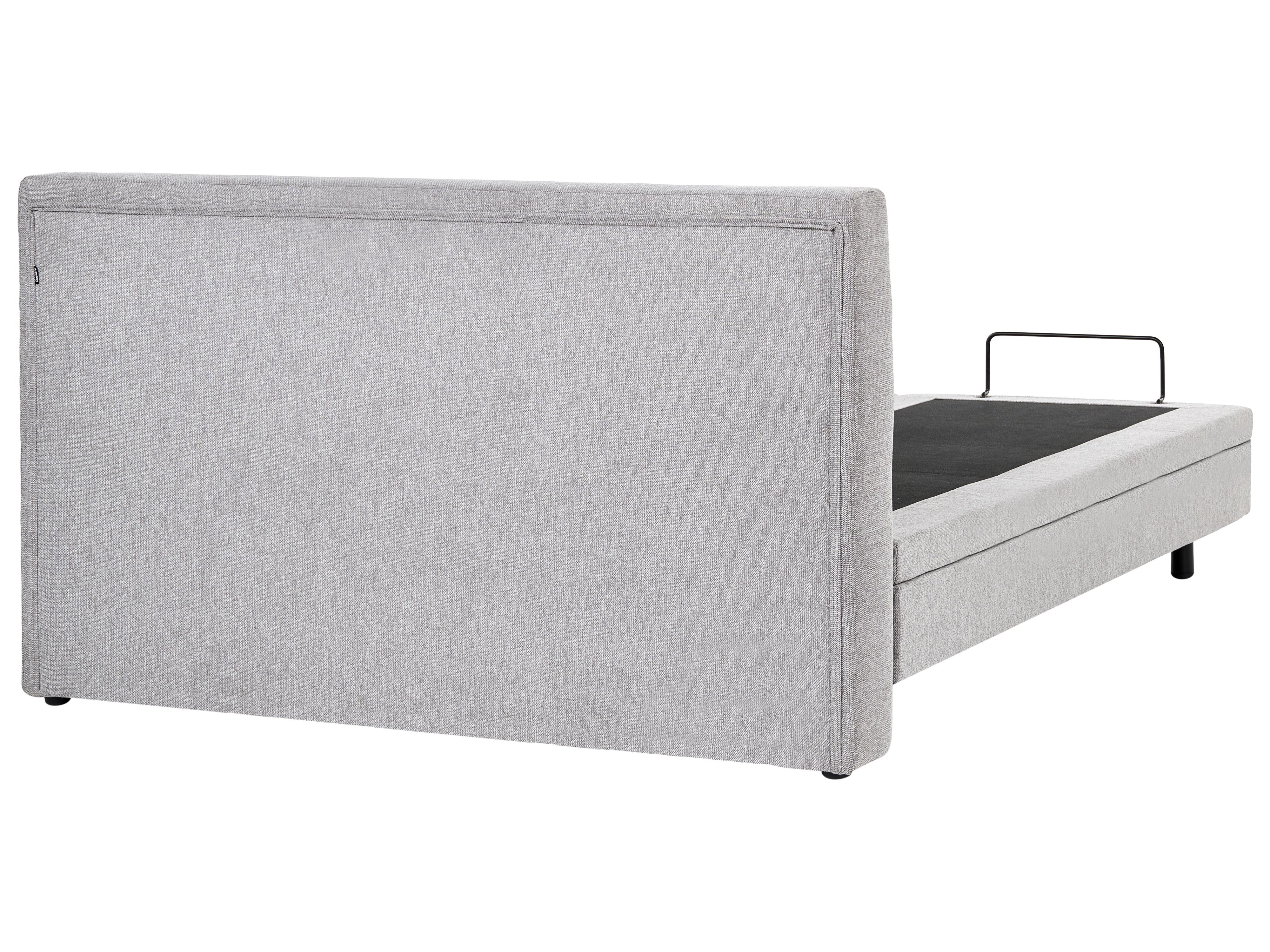 Verstelbaar bed Stof VICEROY 180 x 200 cm Lichtgrijs