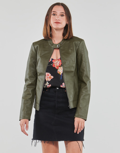 JDY - JDYEMILY FAUX LEATHER JACKET OTW Verde