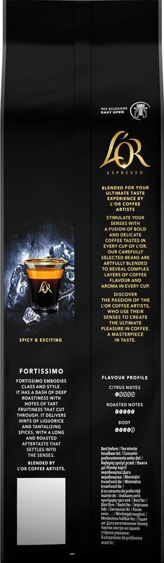 L'OR Espresso Fortissimo Koffiebonen - Intensiteit 10/12 - 4 x 500 gram