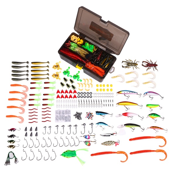 Coffret multi-leurres Fish4All durs, souples et métalliques (348pcs)