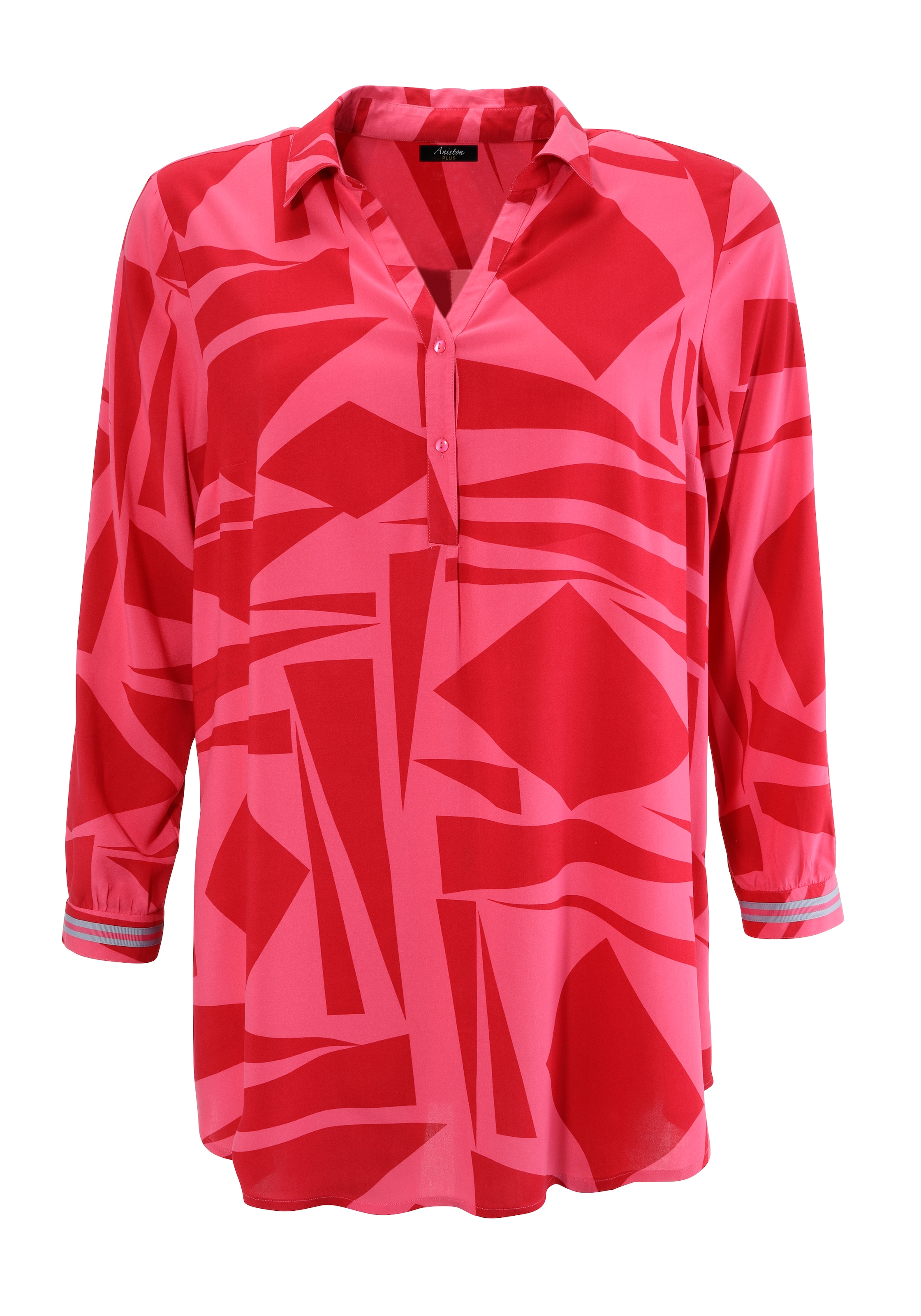 Aniston PLUS Longbluse , mit farbenfrohem, grossflächigem Druck