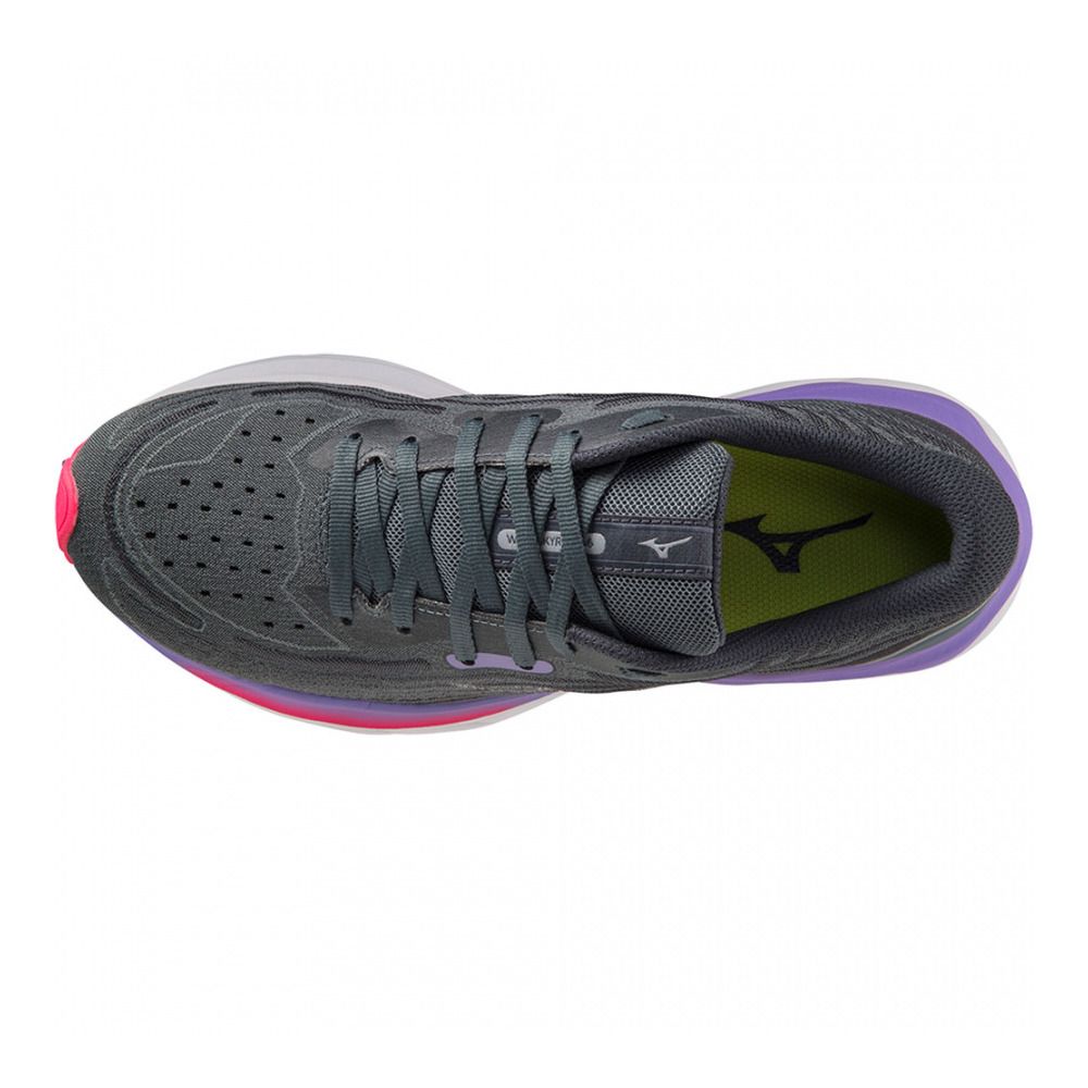 Mizuno WAVE SKYRISE 4 - Chaussures running Femme stormyweather/pearlblue/p.punch