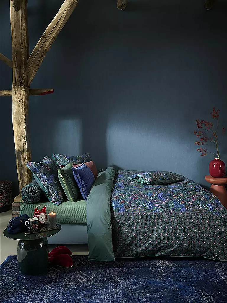 PIP STUDIO Perkal Bettwäsche QUERIDA 70x90cm/140x200cm Dark Blue dunkelblau