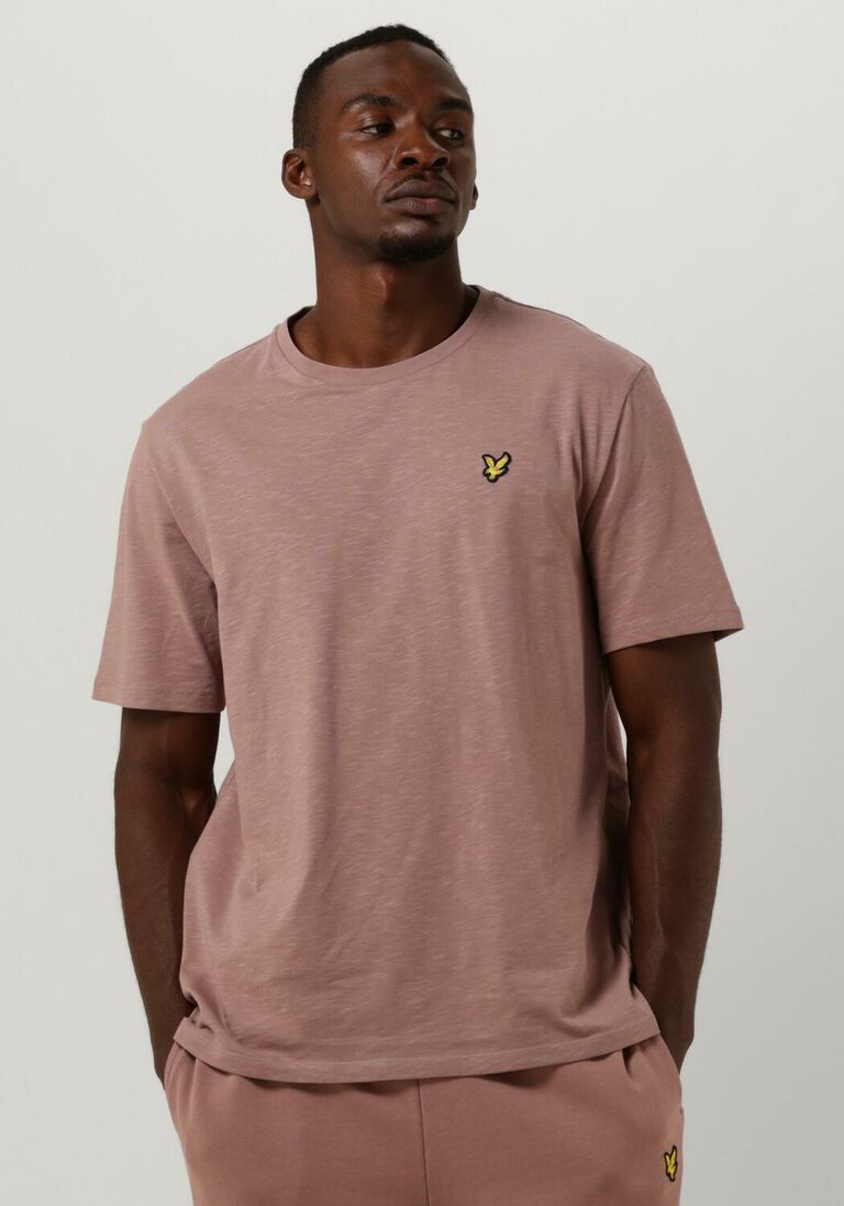 LYLE & SCOTT roze lyle & scott t-shirt slub t-shirt