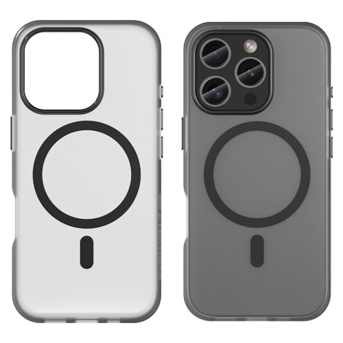 iPhone 16 Pro MagSafe Hybrid Hülle TPU Bumper Slim Design Matt - Schwarz