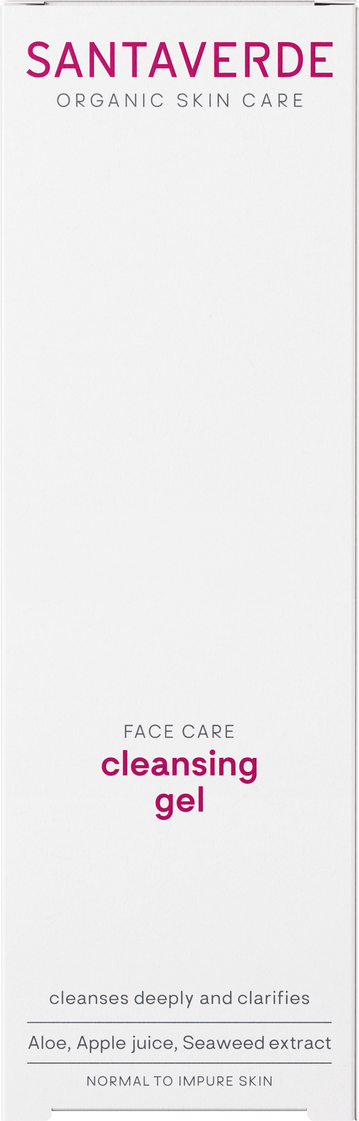 SANTAVERDE  FACE CARE cleansing gel, 100 ml