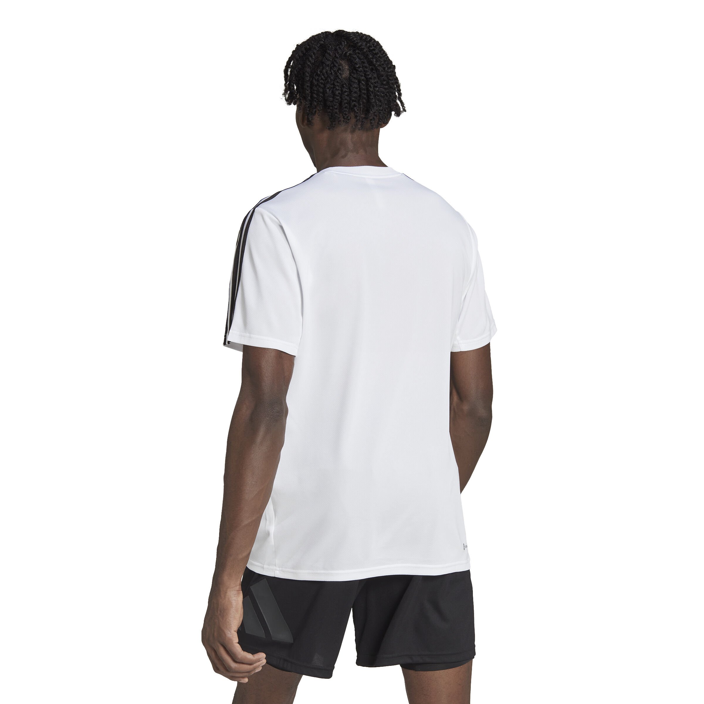 adidas Essentials Train 3-Stripes Training T-shirt Hommes - Blanc , Noir
