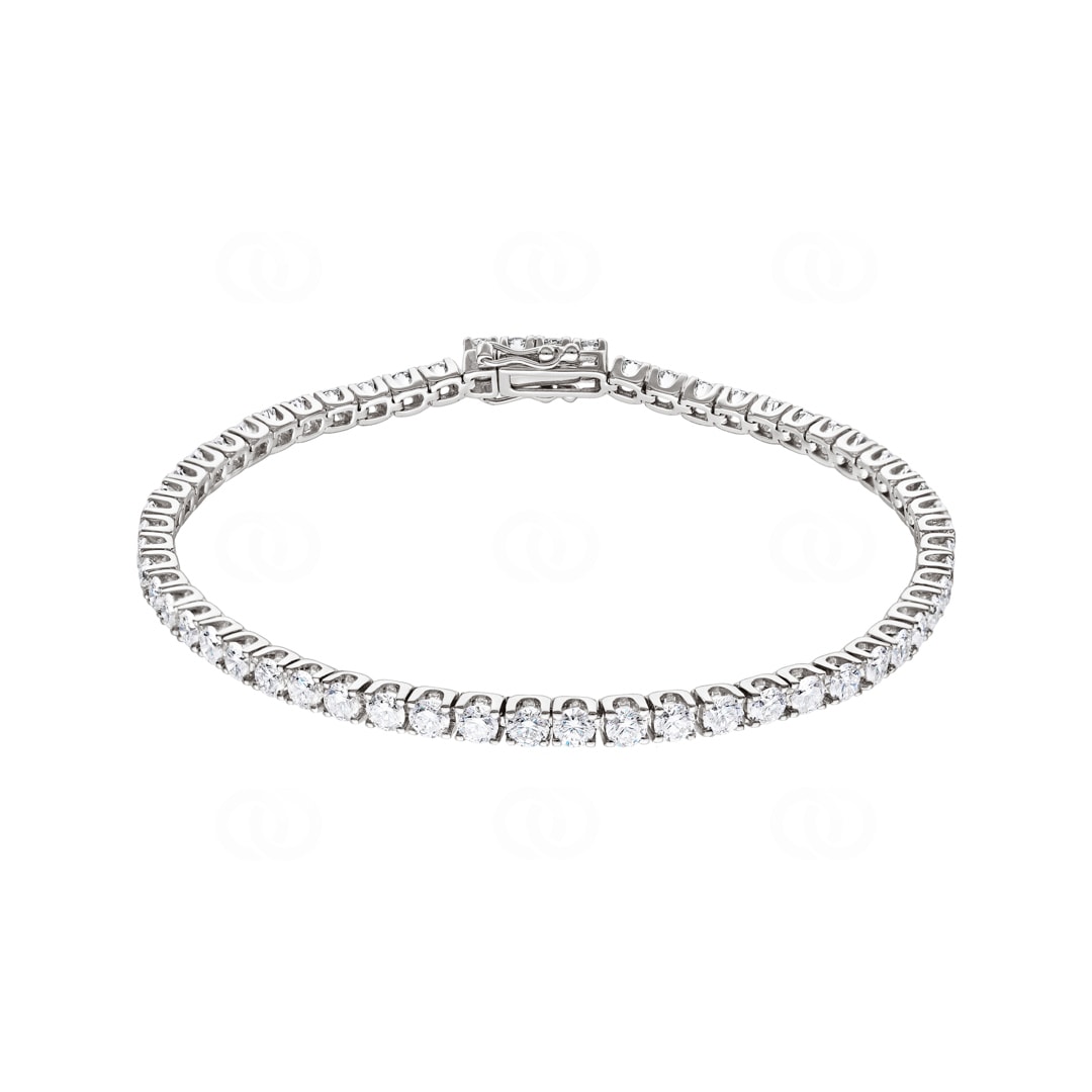 5.00 Karat Diamanten Tennisarmband 750/18 K Weissgold