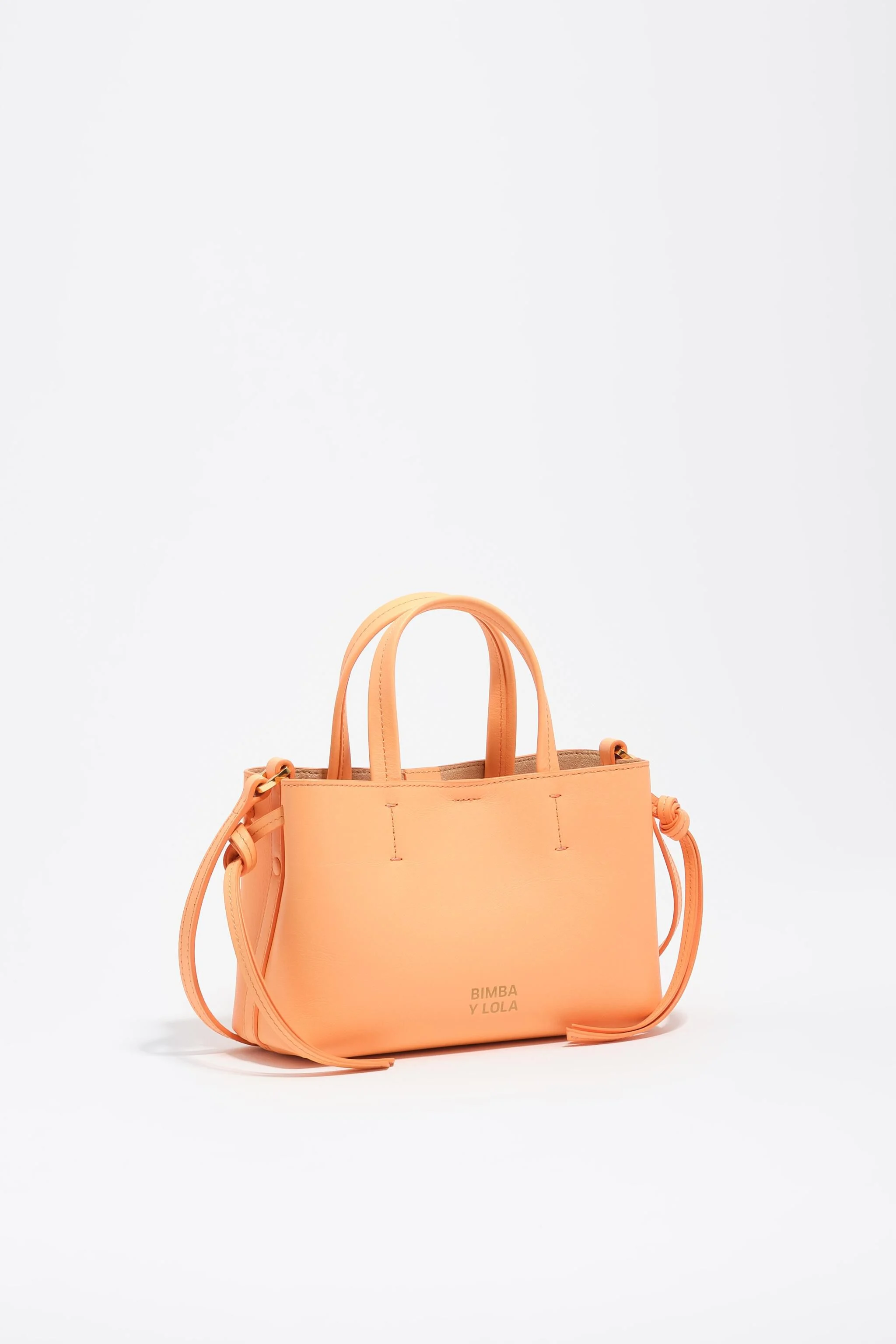 Bolsa mini Chihuahua de couro laranja sorvete