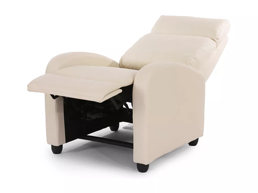 Fauteuil TV inclinable TV crème 72 x 92 x 105 cm 04_0002018
