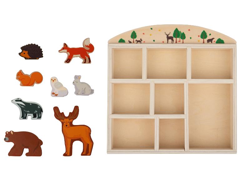 Houten speeldoos met dieren