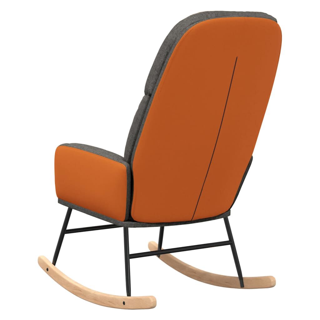 vidaXL Schommelstoel, Donkergrijs, Bekleed met Stof