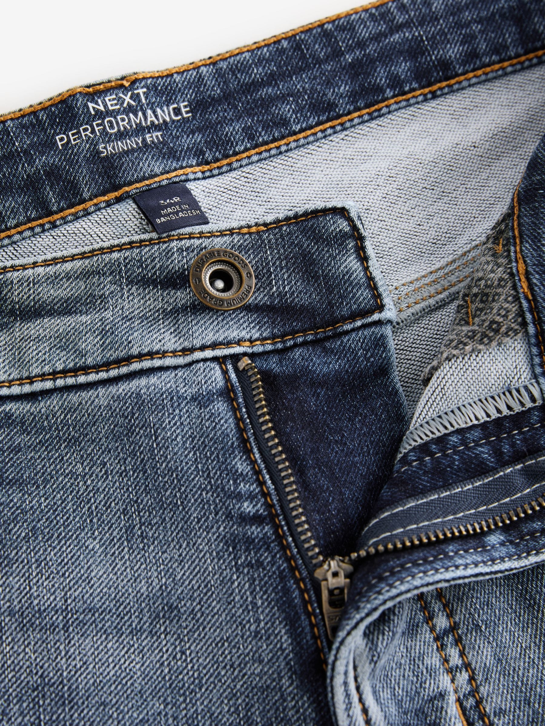 Vintage lichtblauw - Strakke Pasvorm - Comfortabele stretchjeans