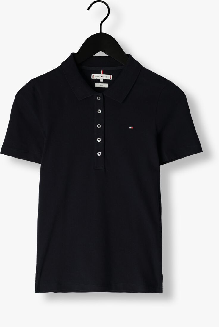 TOMMY HILFIGER donkerblauwe tommy hilfiger polo 1985 slim pique polo ss