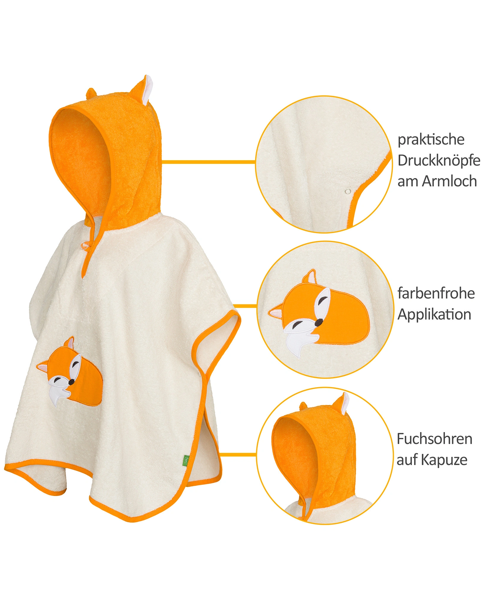 Badeponcho FUCHS in natur