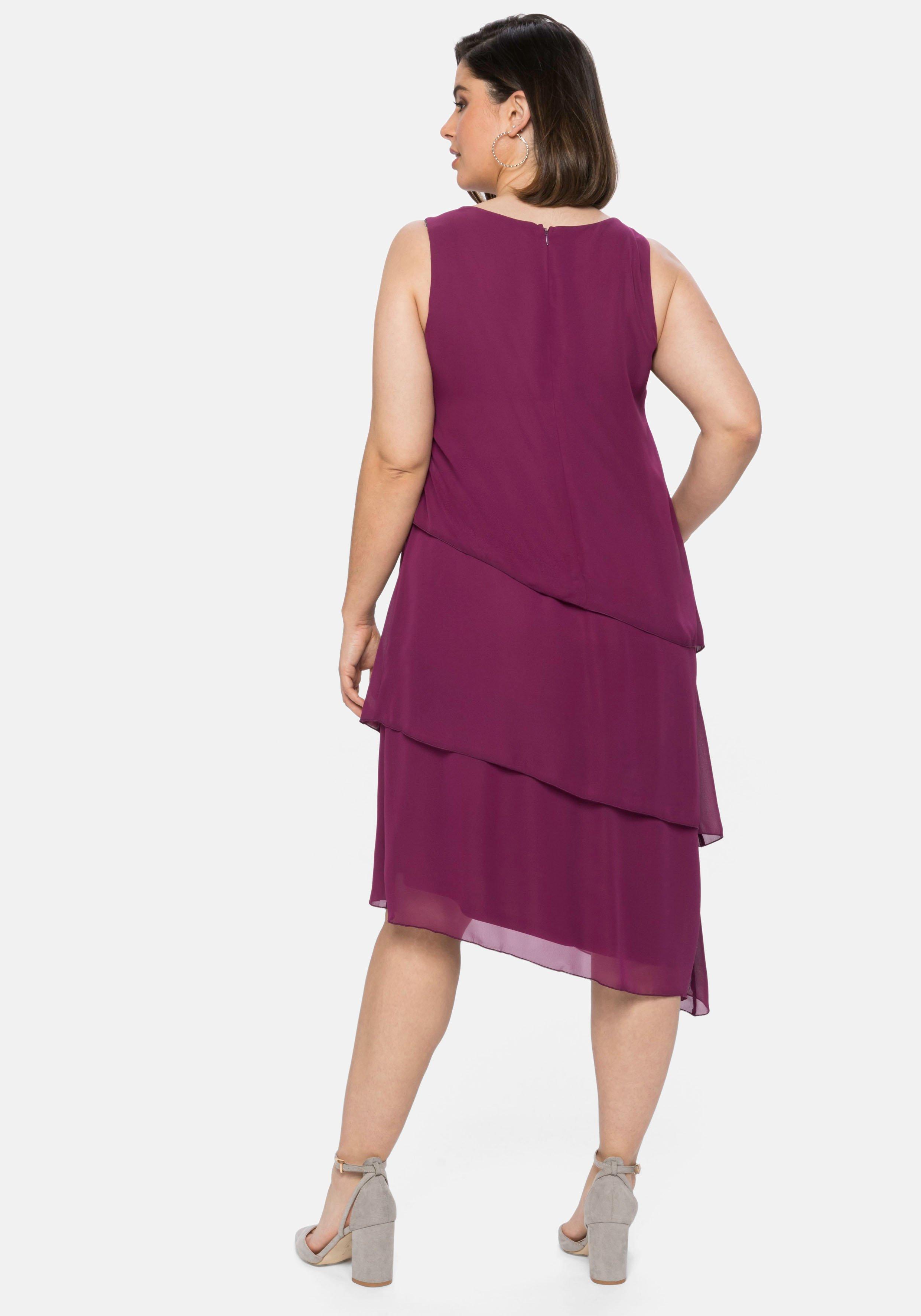 Cocktailkleid im Layerlook, mit Pailletten