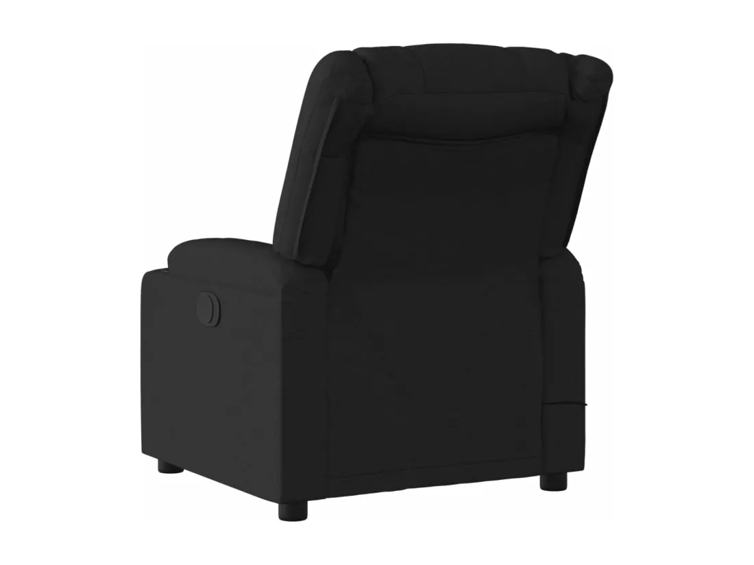Fauteuil massant inclinable Noir Tissu