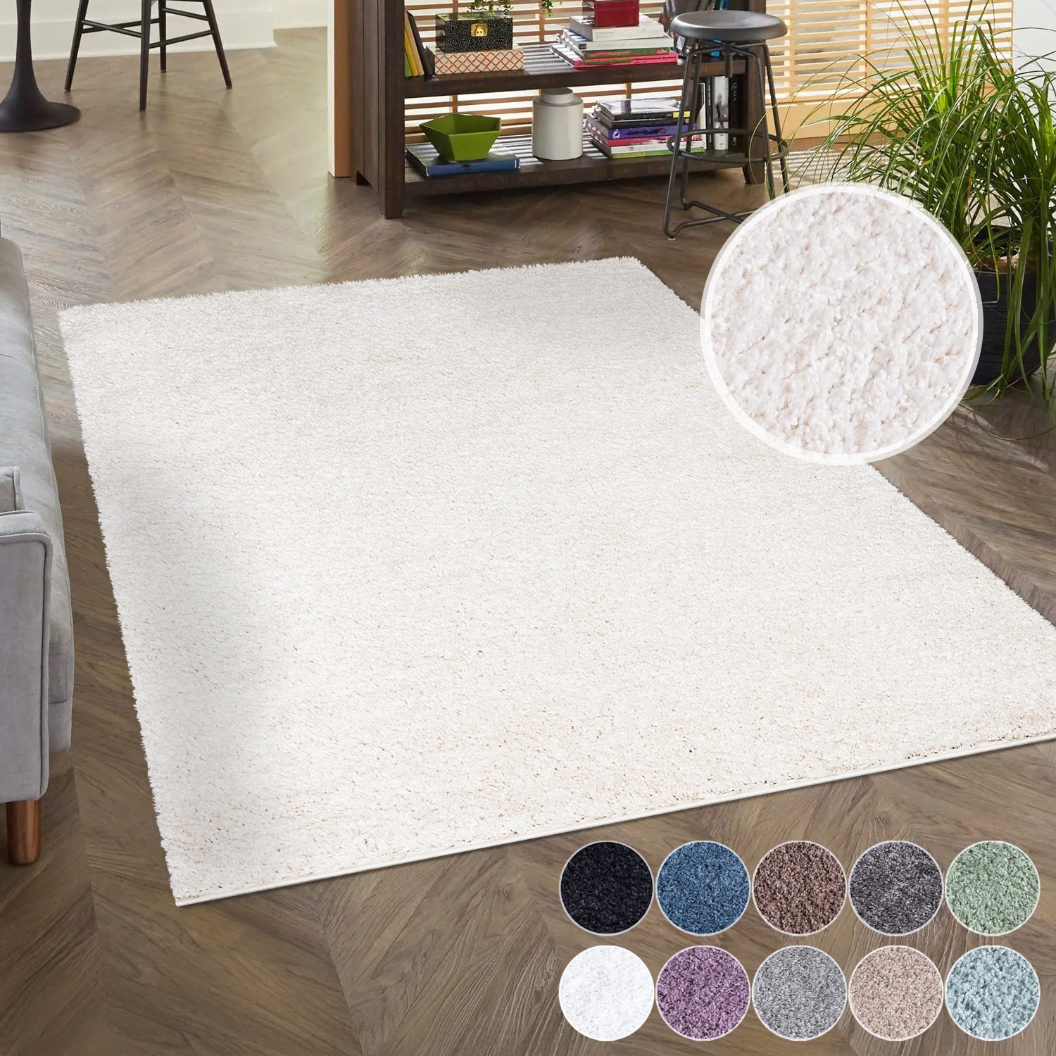 Carpet City Hochflor-Teppich »City Shaggy« rechteckig 30 mm Höhe Auch als Läufer, Langflor, Uni, Shaggy, flauschig-weich
