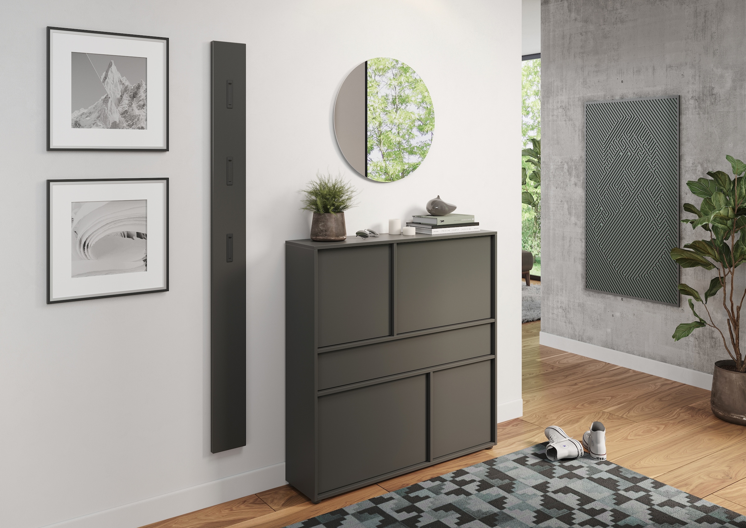 GERMANIA Mehrzweckschrank »Ameca 2.0« stehend montierbar; Flurschrank in geringer Tiefe, Breite 105 cm