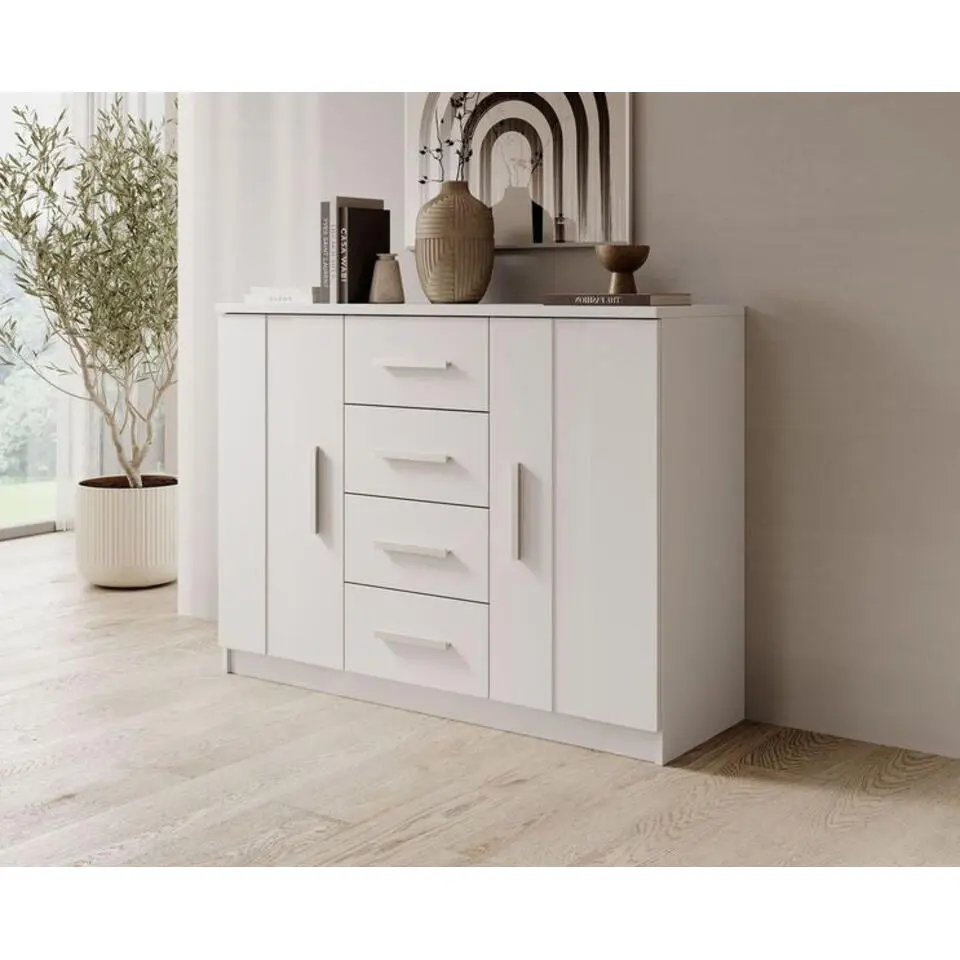 Meubella - Ladekast Blake - Wit - 120 cm