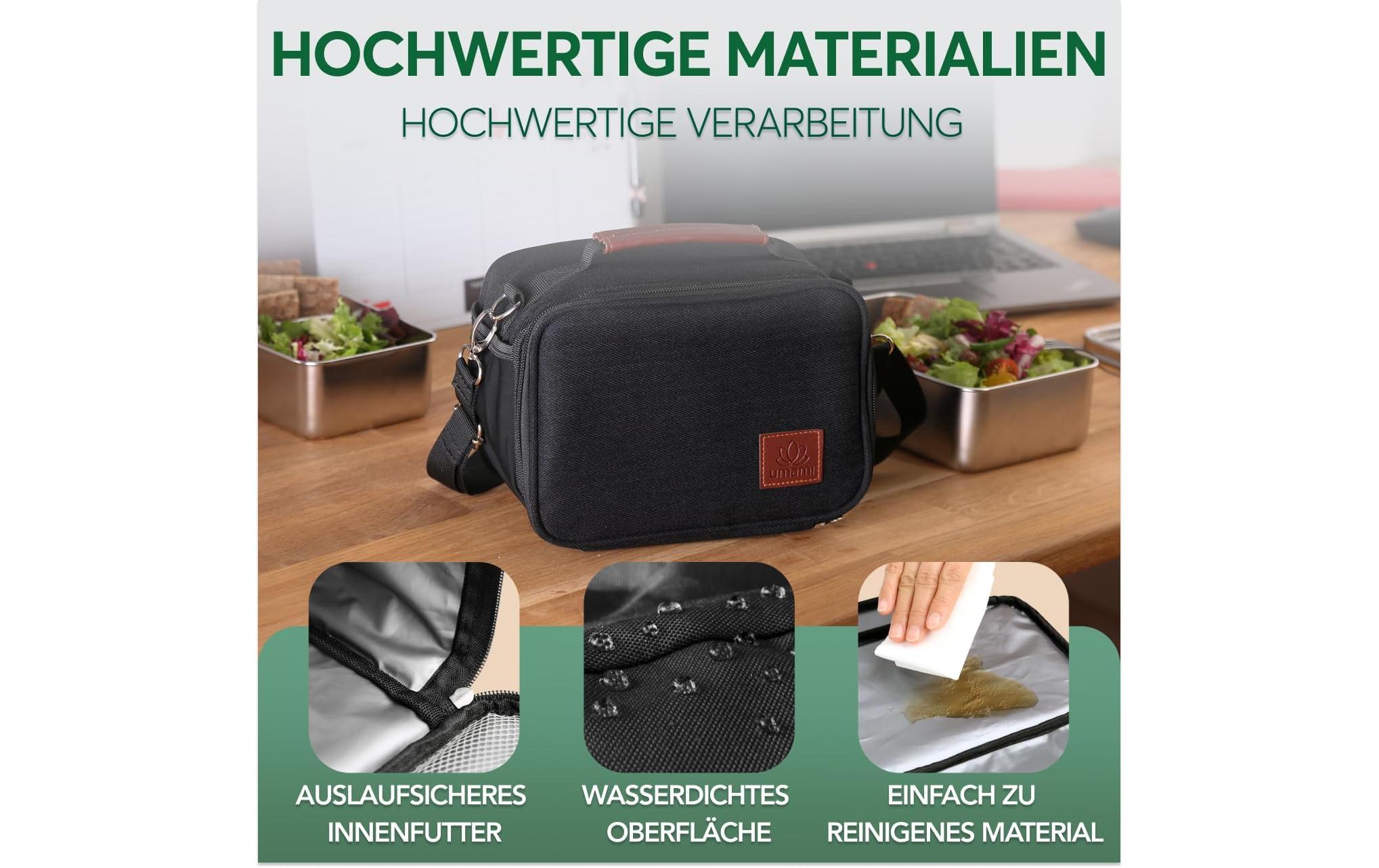 Lunchbox Thermocase BlackDie isolierte Lunchbox mit ergonomischem Griff