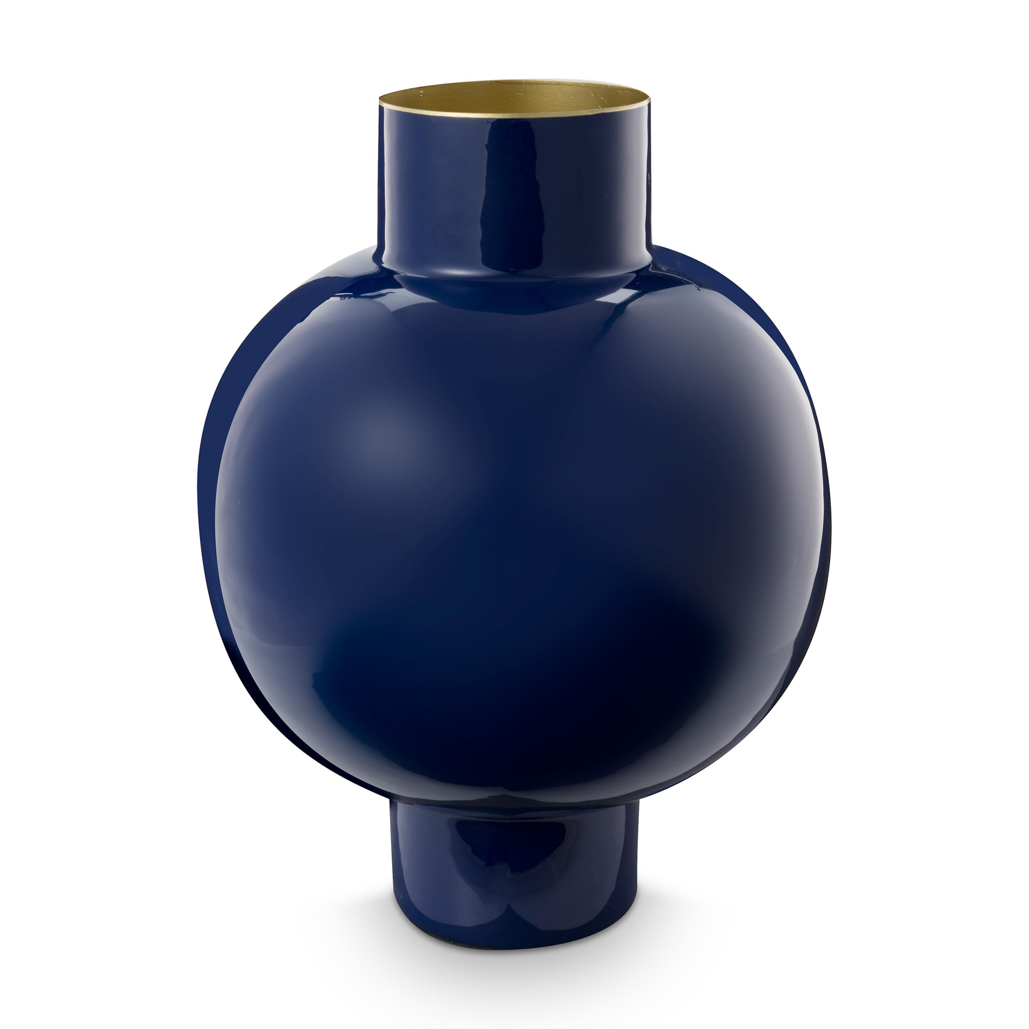 Vaas metaal XL  blauw