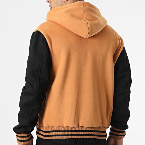 Veste Teddy A Capuche 3118 Camel Noir