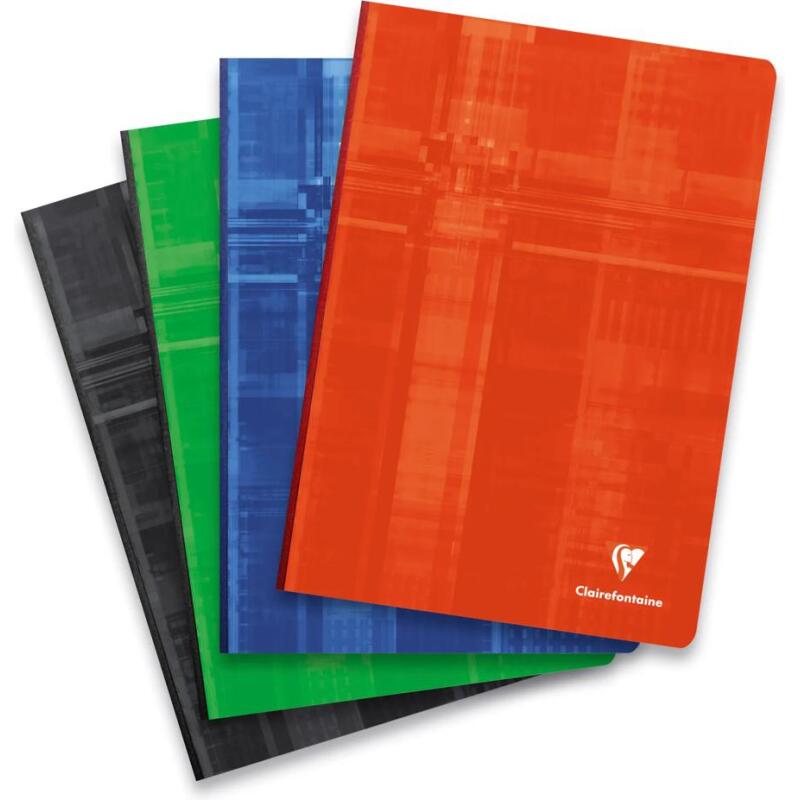Cahier brochure dos toilé A4 96 feuilles lignées couleur aléatoire