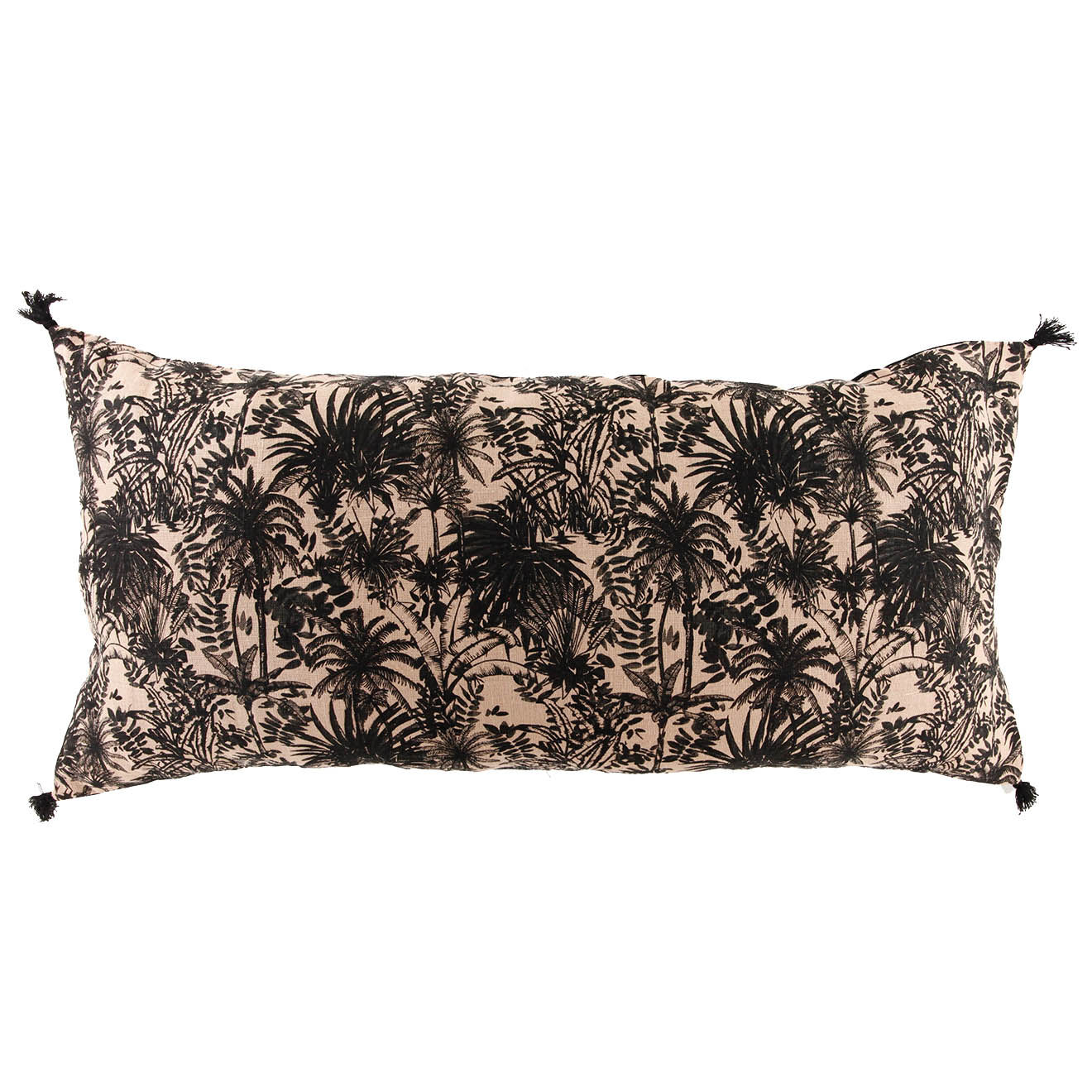 Haomy Housse de coussin en Lin & Coton Mahé cimarron - 55x110 cm